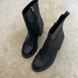 Black studded boots
